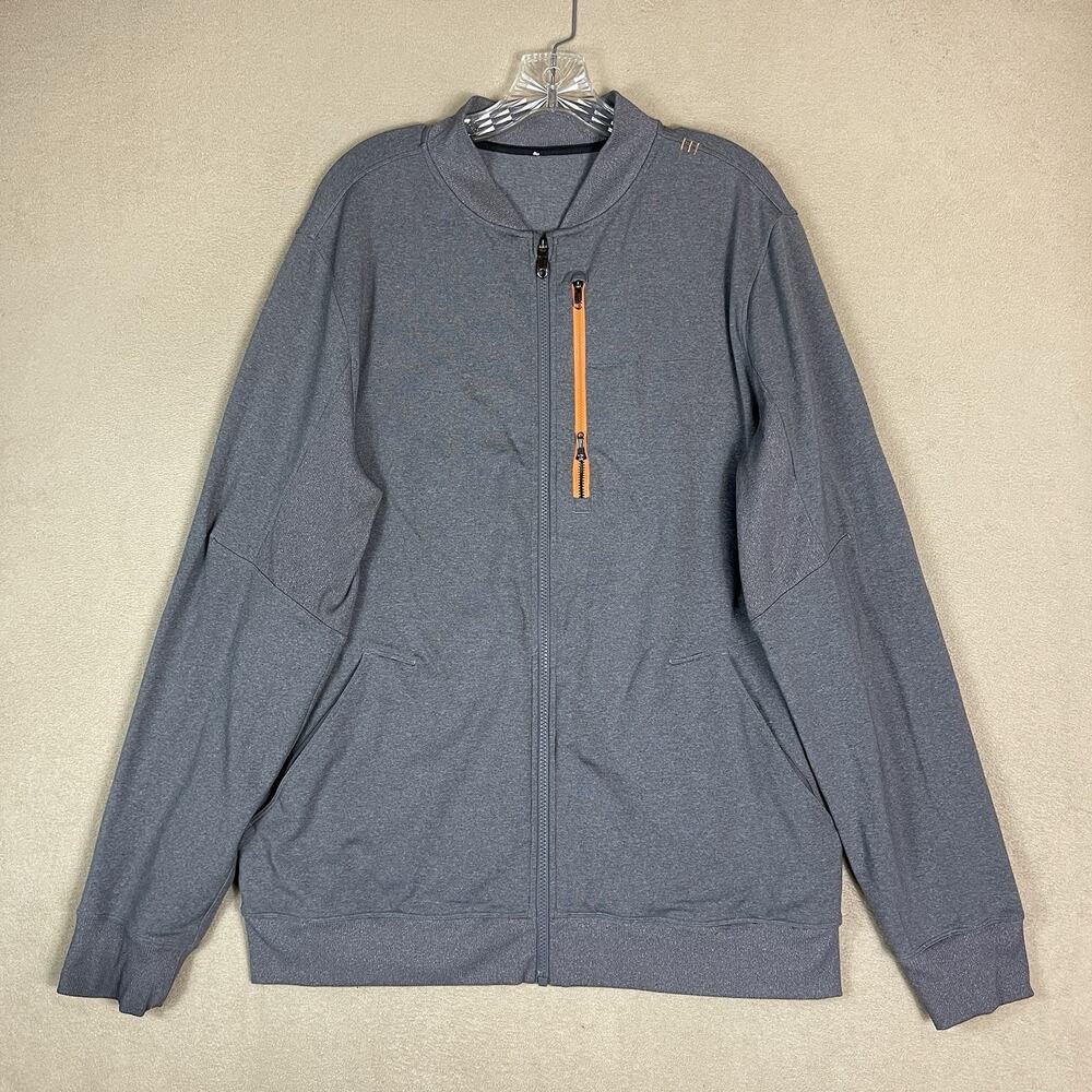 Lululemon Jacket Mens XL Gray Six Pack Athletic Full Zip Stretch Performance Top